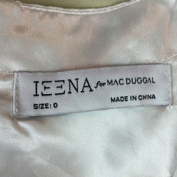 NEW IEENA for MAC DUGGAL 55272 White Chiffon Ball-Gown Wedding Dress Sz 0 - Picture 4 of 14